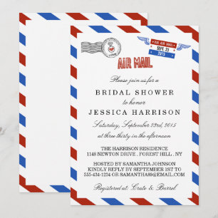 Invitation Cartons d'invitation de mariage moderne par avion