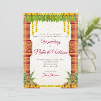 Invitation Cartons d'invitation de mariage sud-indien & invit