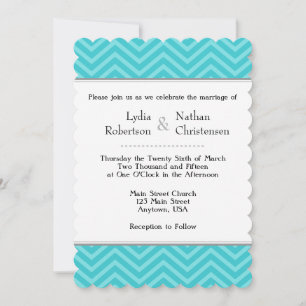 Invitation Cartons d'invitation de mariage Turquoise Aqua Ble
