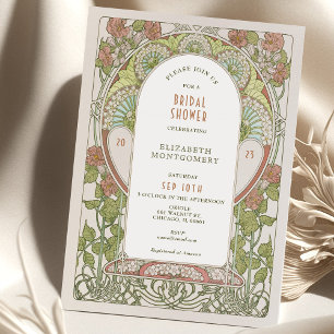 Invitation Cartons d'invitation de mariage vintage Art Nouvea