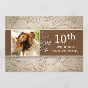Invitation Cartons d'invitation de photos pour les 10 ans de