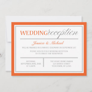 Invitation Cartons d'invitation de réception de mariage moder