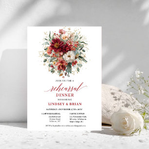 Invitation Cartons d'invitation de répétition de mariage flor