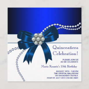 Invitation Cartons d'invitation élégants de couleur bleu roya