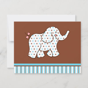 Invitation Cartons d'invitation Éléphant Bébé