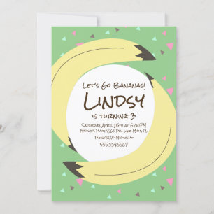 Invitation Cartons d'invitation Fête d'anniversaire Rose Vert