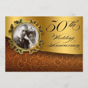Invitation Cartons d'invitation photo pour 50 ans de mariage
