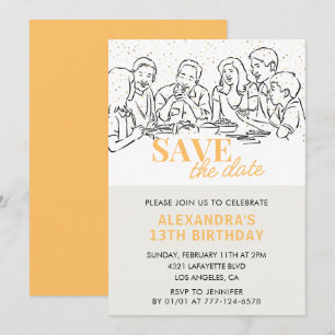 Invitation Cartons d'invitation pour 13e anniversaire Enregis