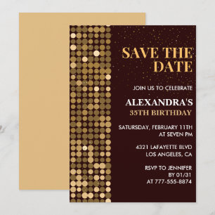 Invitation Cartons d'invitation pour 35e anniversaire À reten