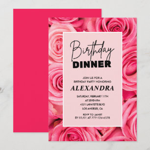 Invitation Cartons d'invitation pour 55e anniversaire Dîner d