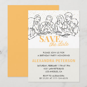 Invitation Cartons d'invitation pour 58e anniversaire Enregis
