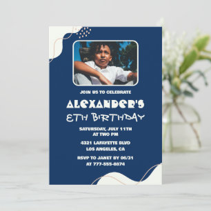 Invitation Cartons d'invitation pour 8 ans garçon Photo Simpl