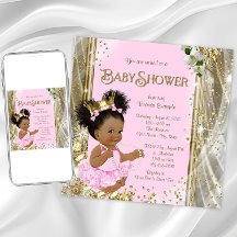 Cartons d'invitation pour Baby Shower de Princesse