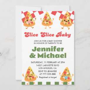 Invitation Cartons d'invitation pour Baby Shower Pizza Bébé t