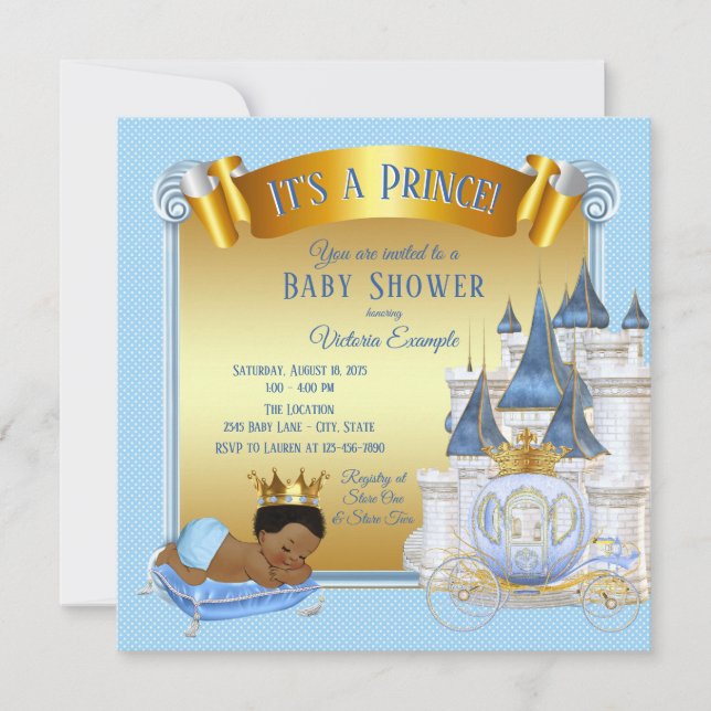 Invitation Cartons d'invitation pour Baby Shower pour un prin (Devant)