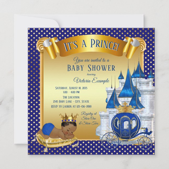 Invitation Cartons d'invitation pour Baby Shower pour un prin (Devant)