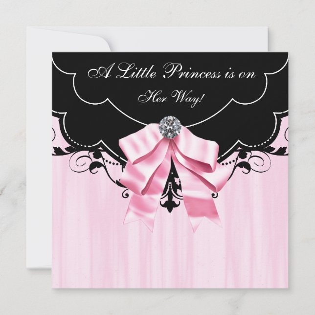 Invitation Cartons d'invitation pour Baby Shower Princesse No (Devant)