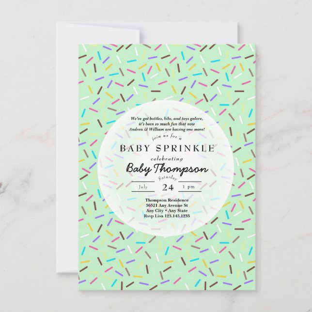Invitation Cartons d'invitation pour Baby Sprinkle (Devant)