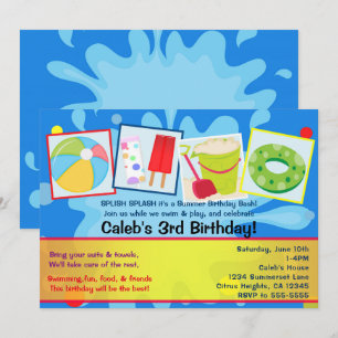 Invitation Cartons d'invitation pour fête d'anniversaire pisc