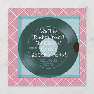 Invitation Cartons d'invitation pour fête d'anniversaire sur 