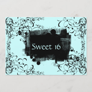 Invitation Cartons d'invitation pour fête Sweet Sixteen tourb