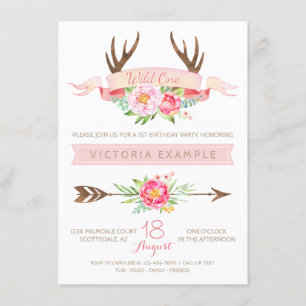 Invitation Cartons d'invitation pour la première fête d'anniv