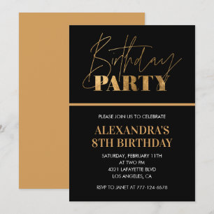 Invitation Cartons d'invitation pour le 8e anniversaire Dîner