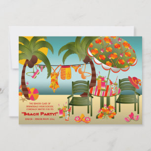 Invitation Cartons d'invitation pour le bal de promo de plage