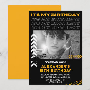 Invitation Cartons d'invitation pour les 13 ans garçon Photo 