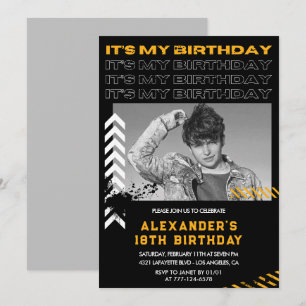Invitation Cartons d'invitation pour les 18 ans Hommes Photo 