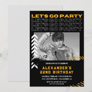 Invitation Cartons d'invitation pour les 22 ans Hommes Photo 