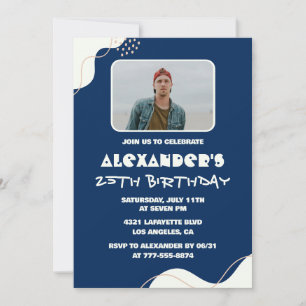 Invitation Cartons d'invitation pour les 25 ans Homme Photo S