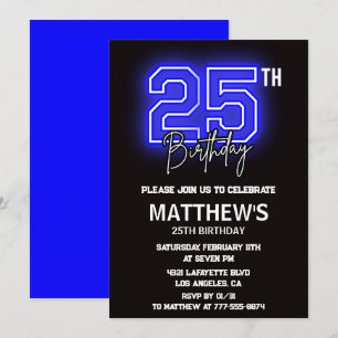Invitation Cartons d'invitation pour les 25 ans Hommes Sport