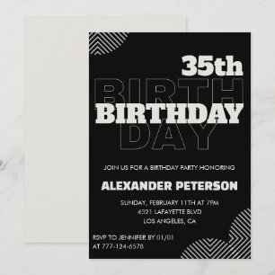 Invitation Cartons d'invitation pour les 35 ans Hommes Fête n