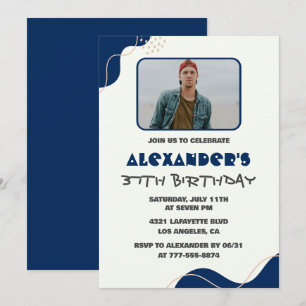 Invitation Cartons d'invitation pour les 37 ans Hommes Simple