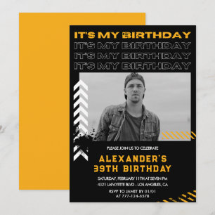 Invitation Cartons d'invitation pour les 39 ans Homme Photo P