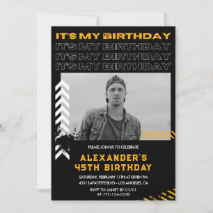 Invitation Cartons d'invitation pour les 45 ans Hommes Photo 