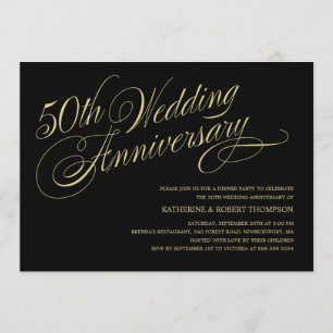 Invitation Cartons d'invitation pour les 50 ans de mariage