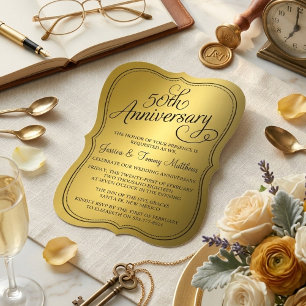 Invitation Cartons d'invitation pour les 50 ans de mariage