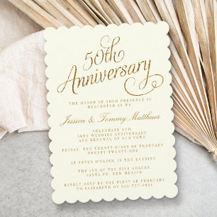 Invitation Cartons d'invitation pour les 50 ans de mariage