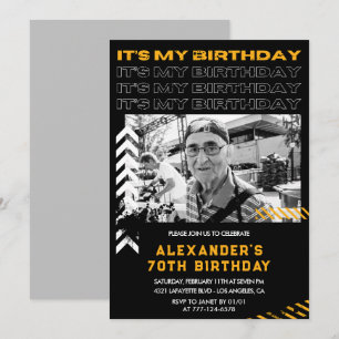 Invitation Cartons d'invitation pour les 70 ans Homme Photo P