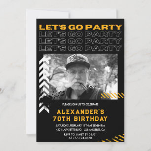 Invitation Cartons d'invitation pour les 70 ans Hommes Photo 