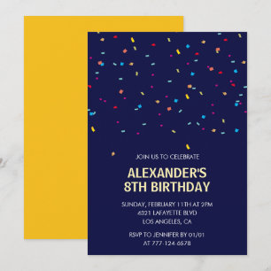 Invitation Cartons d'invitation pour les 8 ans garçon Confett
