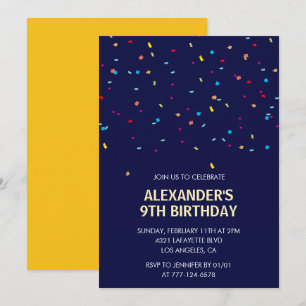 Invitation Cartons d'invitation pour les 9 ans garçon Confett
