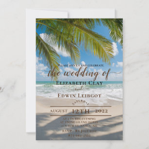 Invitation Cartons d'invitation pour mariage à la plage