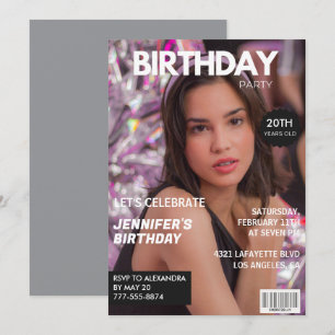 Invitation Cartons d'invitation pour ses 20 ans de couverture