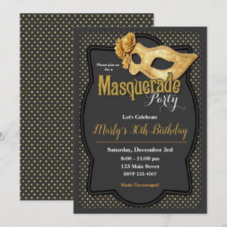 Invitation Cartons d'invitation pour soirée dansante en masqu