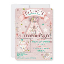 Cartons d'invitation pour soirée pyjama | Fête d'a