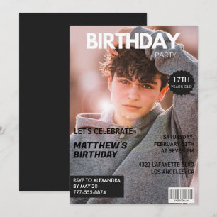 Invitation Cartons d'invitation pour son 17e anniversaire Mag