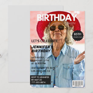 Invitation Cartons d'invitation pour son 85e anniversaire de 